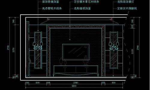 电视背景墙立面图手绘_电视背景墙立面图手绘马克笔